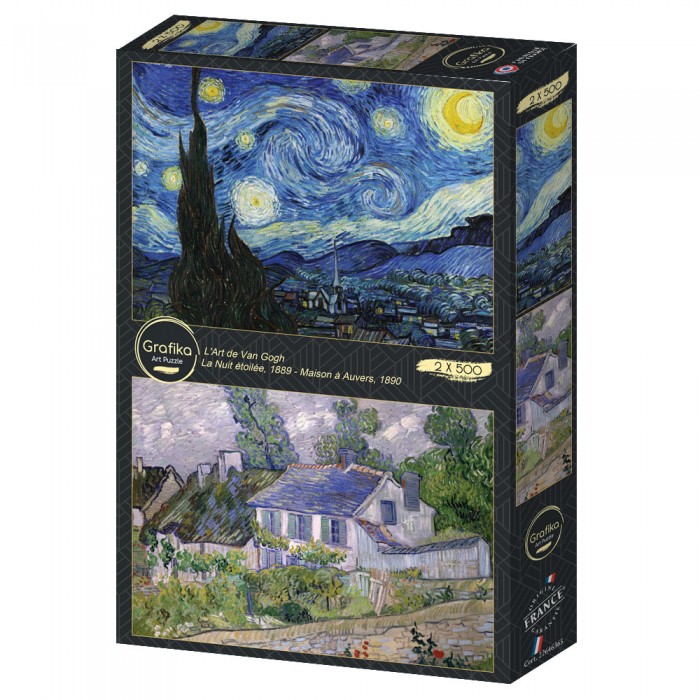 Starry Night, 1889 - Houses at Auvers, 1890