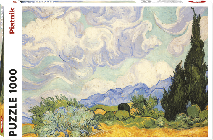 Wheat Field With Cypresses