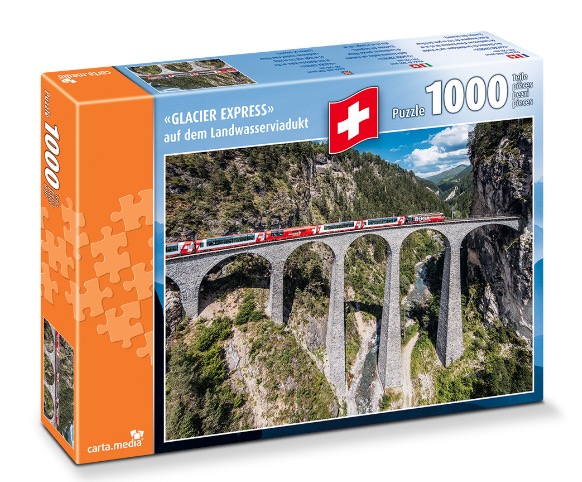 Glacier Express at the Landwasser Viaduct