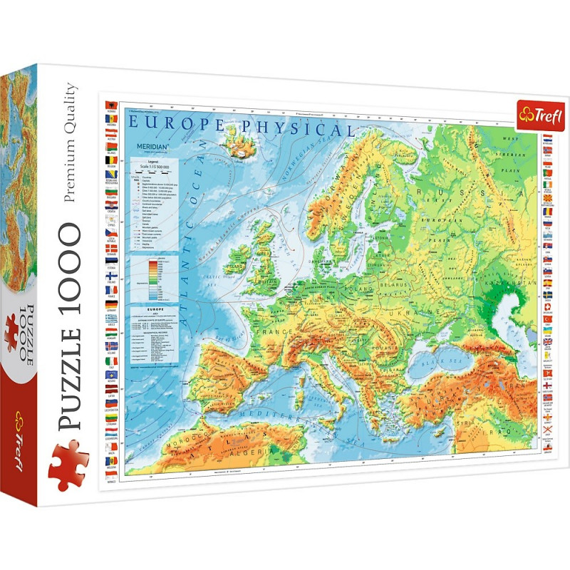 Physical Map of Europe