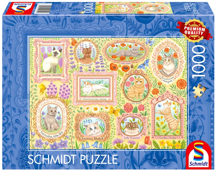 Noble Cats Among the Flowers